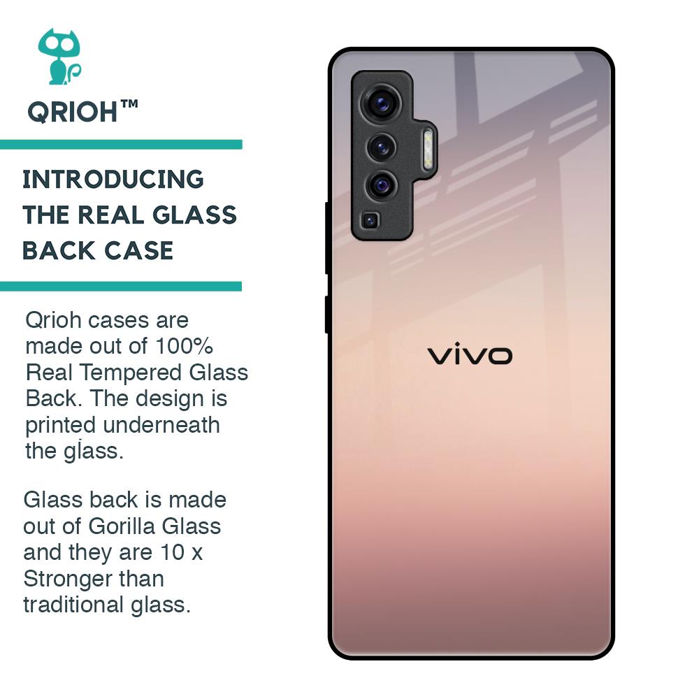 Golden Mauve Glass Case for Vivo X50