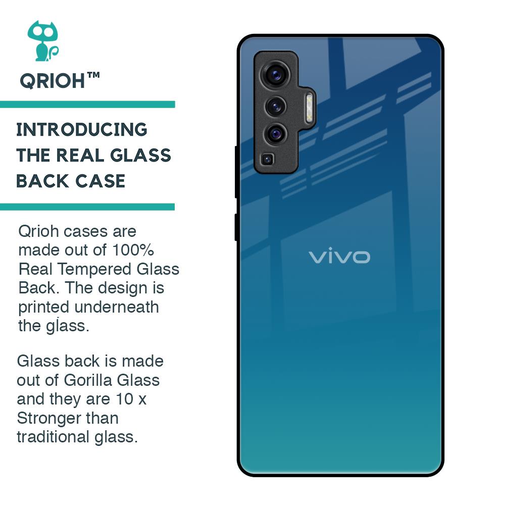 Celestial Blue Glass Case For Vivo X50