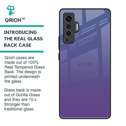 Indigo Pastel Glass Case For Vivo X50