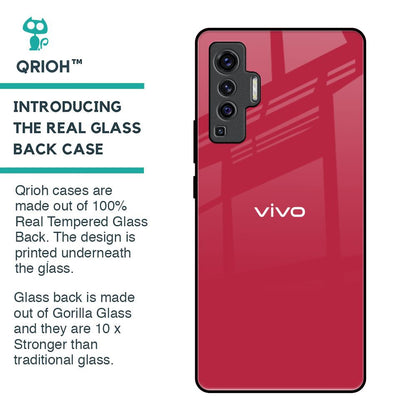 Solo Maroon Glass case for Vivo X50