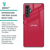 Solo Maroon Glass case for Vivo X50