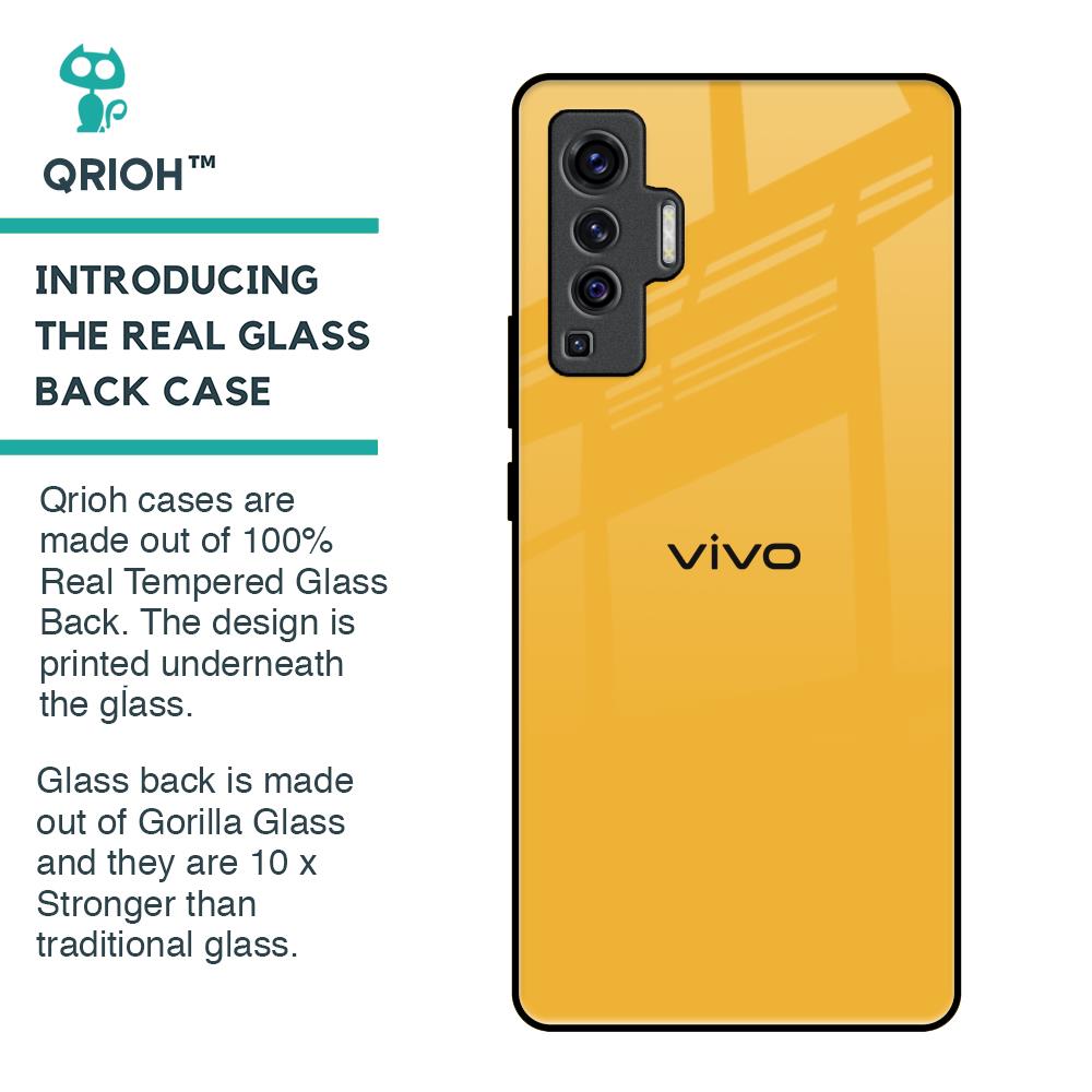 Fluorescent Yellow Glass case for Vivo X50