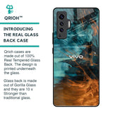 Golden Splash Glass Case for Vivo X50