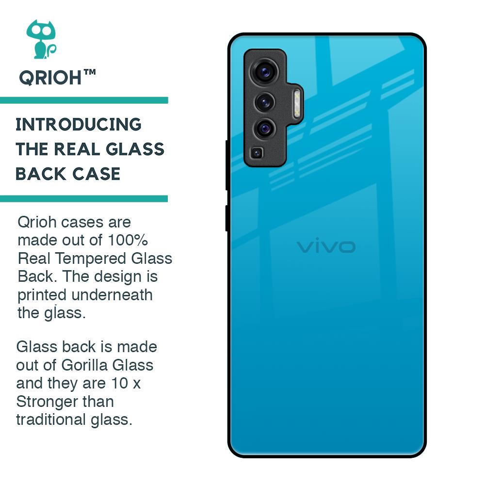 Blue Aqua Glass Case for Vivo X50