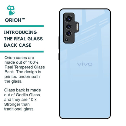 Pastel Sky Blue Glass Case for Vivo X50