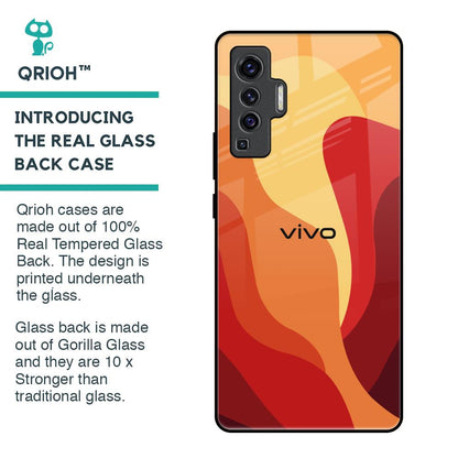 Magma Color Pattern Glass Case for Vivo X50