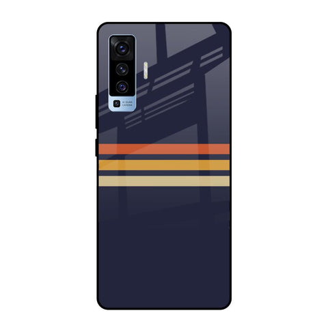 Tricolor Stripes Vivo X50 Glass Cases & Covers Online