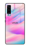 Colorful Waves Vivo X50 Glass Cases & Covers Online