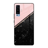 Marble Texture Pink Vivo X50 Glass Cases & Covers Online