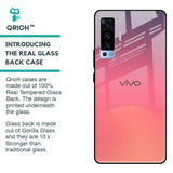 Sunset Orange Glass Case for Vivo X50