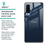 Overshadow Blue Glass Case For Vivo X50