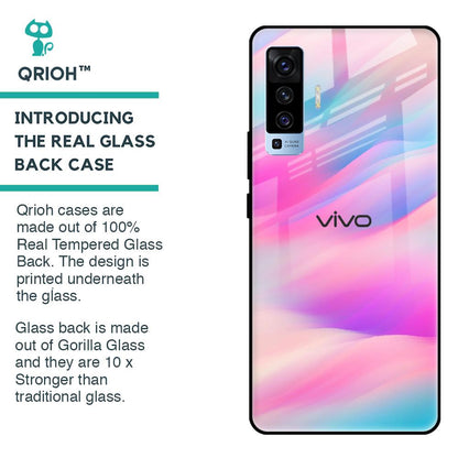 Colorful Waves Glass case for Vivo X50