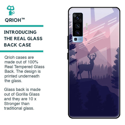 Deer In Night Glass Case For Vivo X50