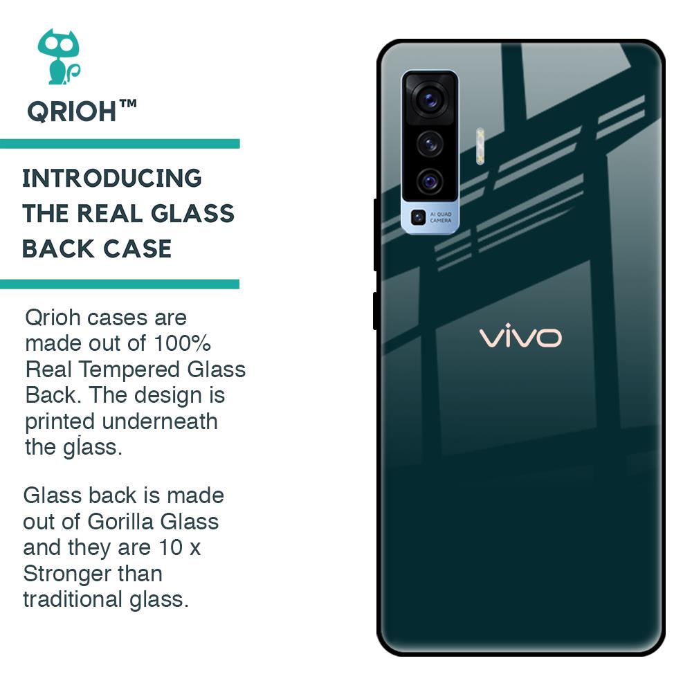 Hunter Green Glass Case For Vivo X50