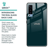 Hunter Green Glass Case For Vivo X50
