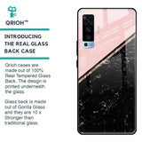 Marble Texture Pink Glass Case For Vivo X50