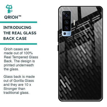 Dark Abstract Pattern Glass Case For Vivo X50