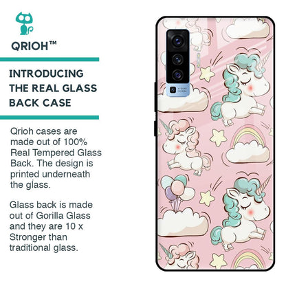 Balloon Unicorn Glass case for Vivo X50