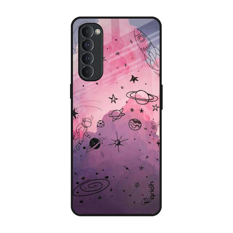 Space Doodles Oppo Reno4 Pro Glass Back Cover Online