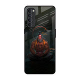Lord Hanuman Animated Oppo Reno4 Pro Glass Back Cover Online
