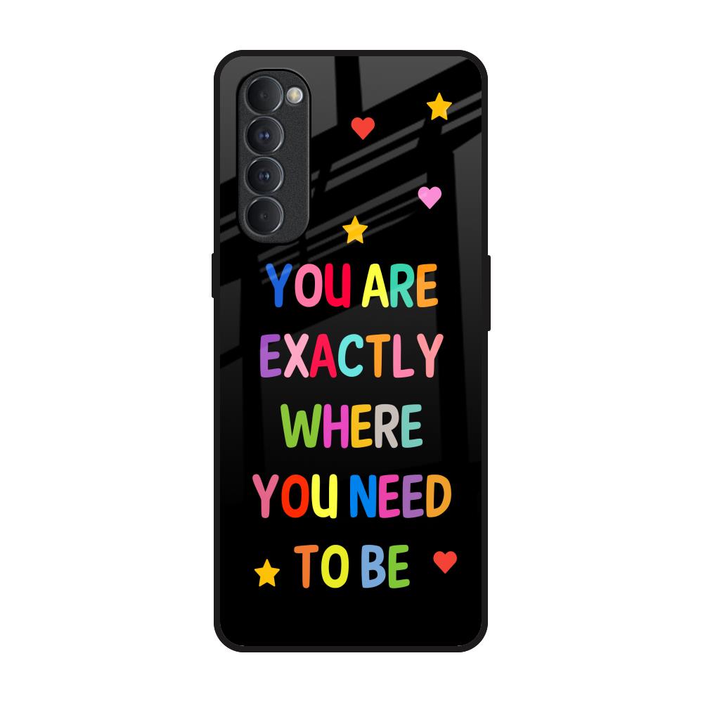 Magical Words Oppo Reno4 Pro Glass Back Cover Online