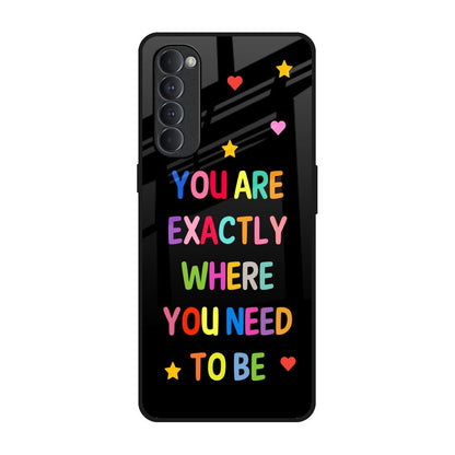 Magical Words Oppo Reno4 Pro Glass Back Cover Online