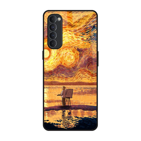 Sunset Vincent Oppo Reno4 Pro Glass Back Cover Online