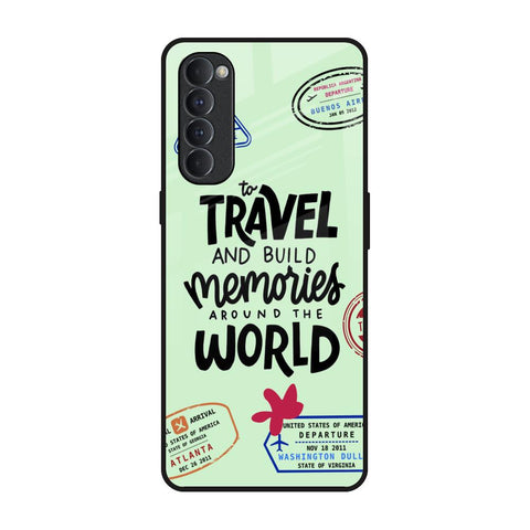Travel Stamps Oppo Reno4 Pro Glass Back Cover Online
