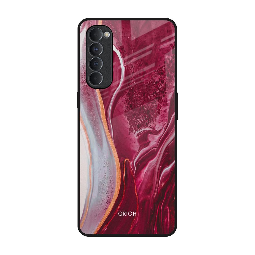 Crimson Ruby Oppo Reno4 Pro Glass Back Cover Online