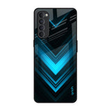 Vertical Blue Arrow Oppo Reno4 Pro Glass Back Cover Online