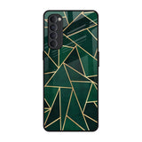Abstract Green Oppo Reno4 Pro Glass Back Cover Online