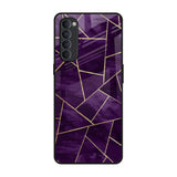 Geometric Purple Oppo Reno4 Pro Glass Back Cover Online