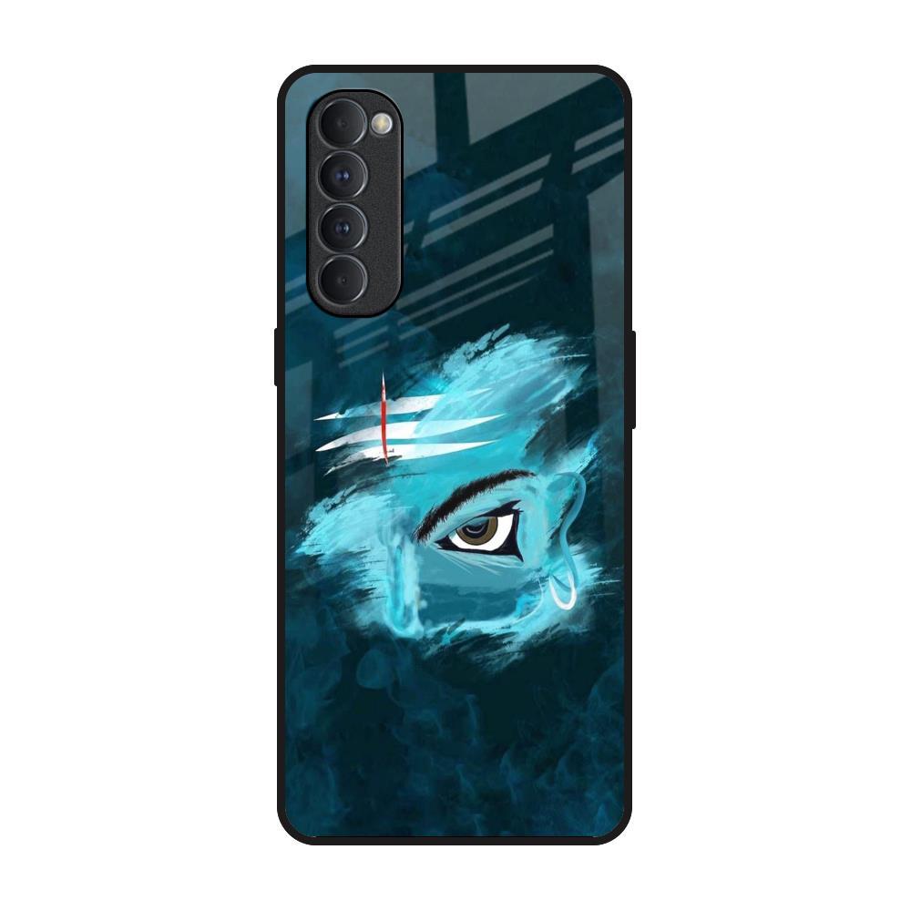Power Of Trinetra Oppo Reno4 Pro Glass Back Cover Online