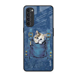 Kitty In Pocket Oppo Reno4 Pro Glass Back Cover Online