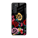 Floral Decorative Oppo Reno4 Pro Glass Back Cover Online