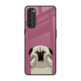 Funny Pug Face Oppo Reno4 Pro Glass Back Cover Online