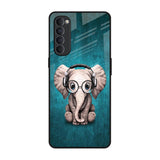 Adorable Baby Elephant Oppo Reno4 Pro Glass Back Cover Online