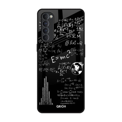 Funny Math Oppo Reno4 Pro Glass Back Cover Online