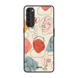 Abstract Faces Oppo Reno4 Pro Glass Back Cover Online