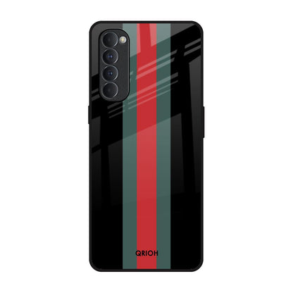 Vertical Stripes Oppo Reno4 Pro Glass Back Cover Online