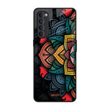 Retro Gorgeous Flower Oppo Reno4 Pro Glass Back Cover Online
