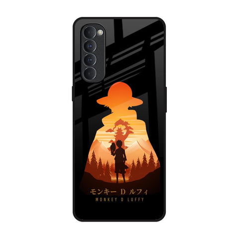 Luffy One Piece Oppo Reno4 Pro Glass Back Cover Online