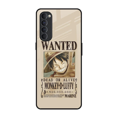Luffy Wanted Oppo Reno4 Pro Glass Back Cover Online