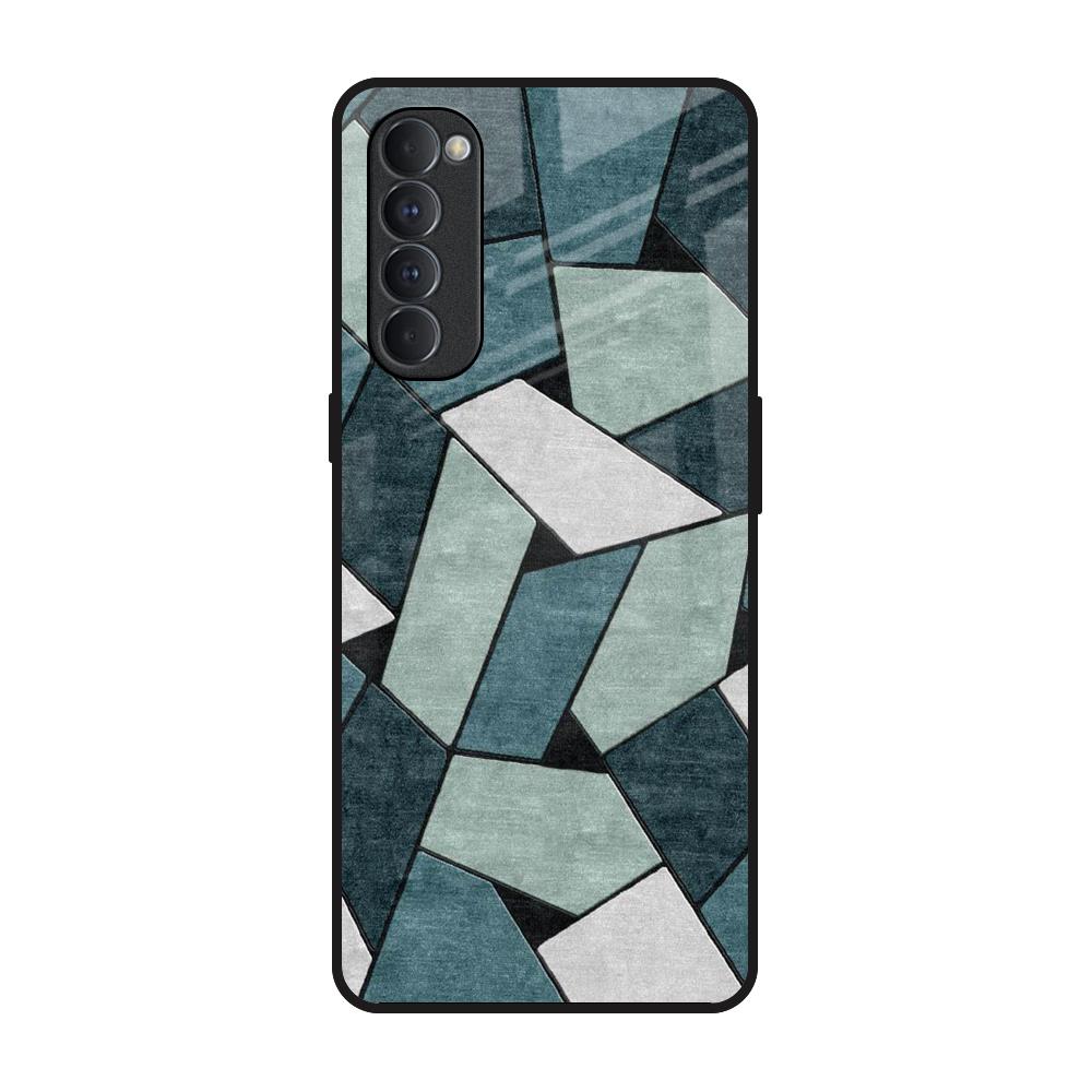 Abstact Tiles Oppo Reno4 Pro Glass Back Cover Online
