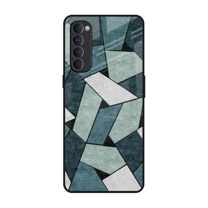 Abstact Tiles Oppo Reno4 Pro Glass Back Cover Online