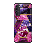Electroplated Geometric Marble Oppo Reno4 Pro Glass Back Cover Online