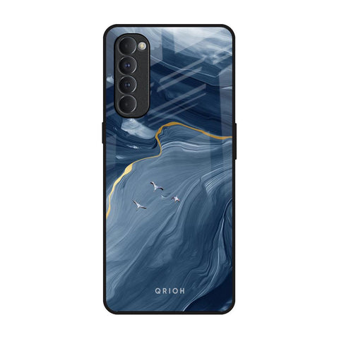 Deep Ocean Marble Oppo Reno4 Pro Glass Back Cover Online