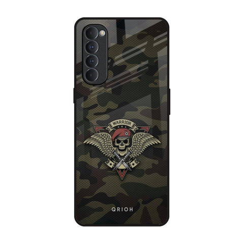 Army Warrior Oppo Reno4 Pro Glass Back Cover Online