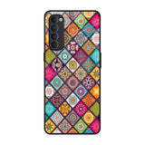 Multicolor Mandala Oppo Reno4 Pro Glass Back Cover Online