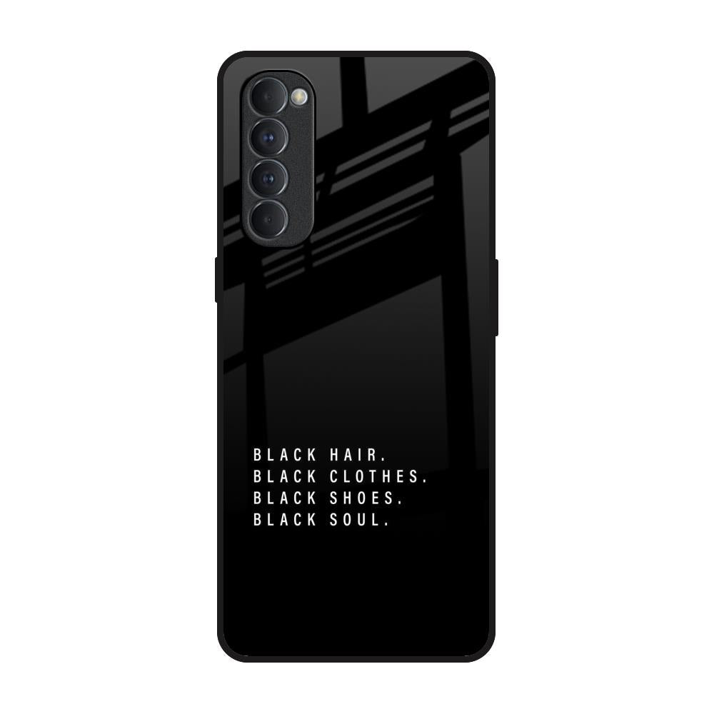 Black Soul Oppo Reno4 Pro Glass Back Cover Online